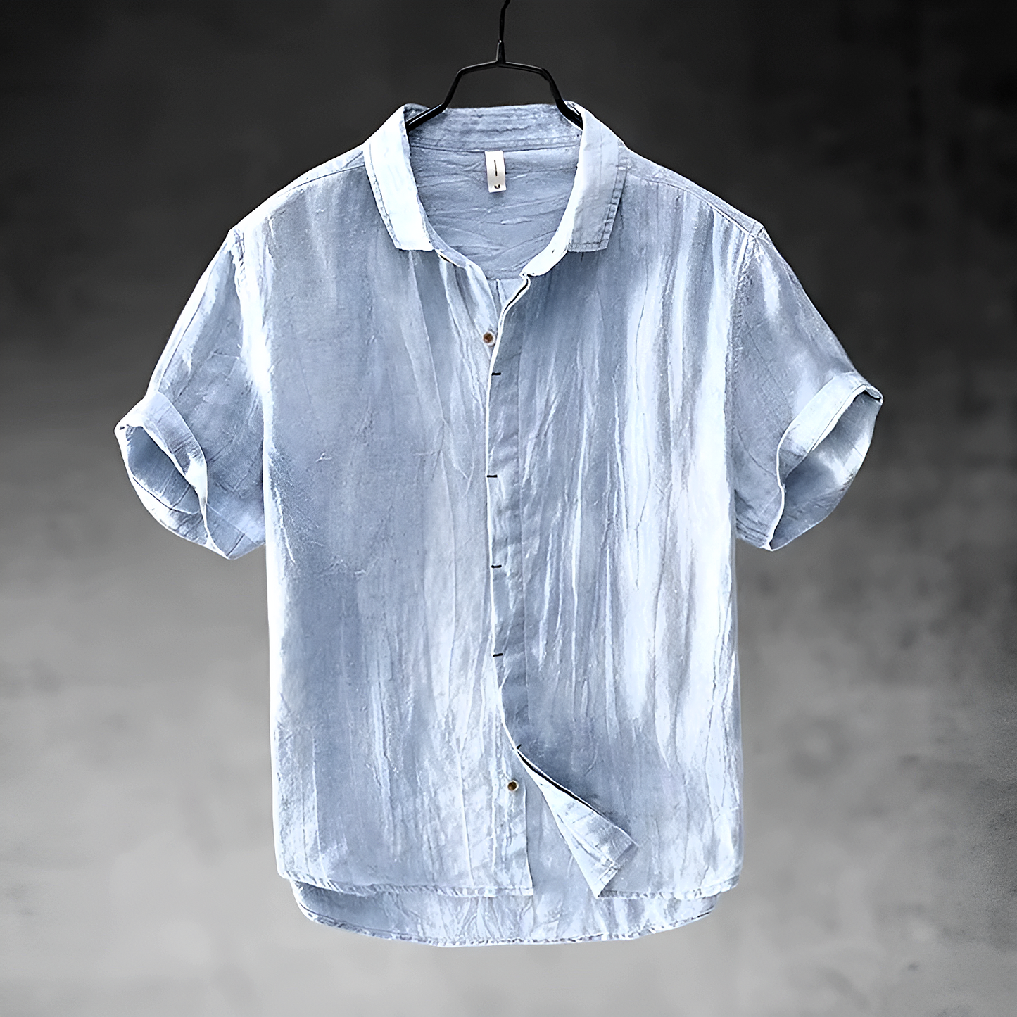 Classic breathable long-sleeve linen shirt for men | Pacific -2