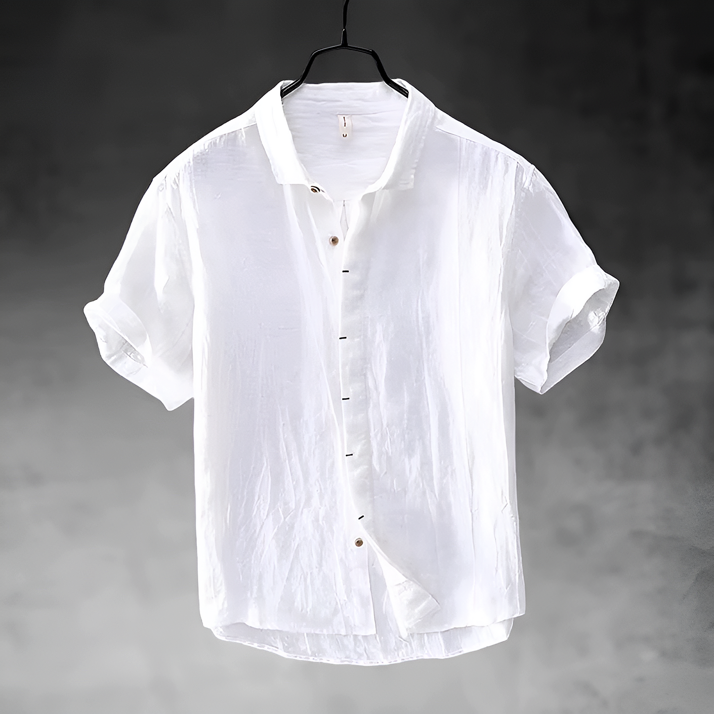 Classic breathable long-sleeve linen shirt for men | Pacific -4