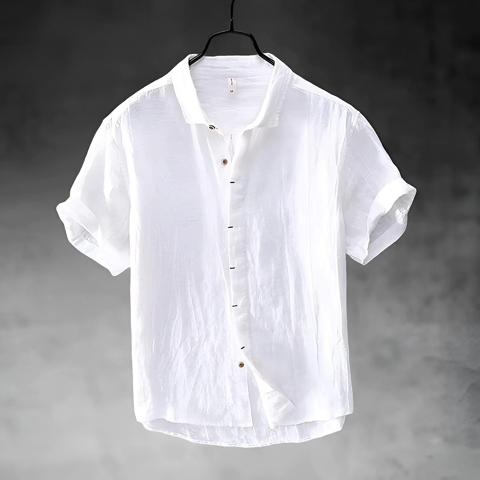 Classic breathable long-sleeve linen shirt for men | Pacific -4