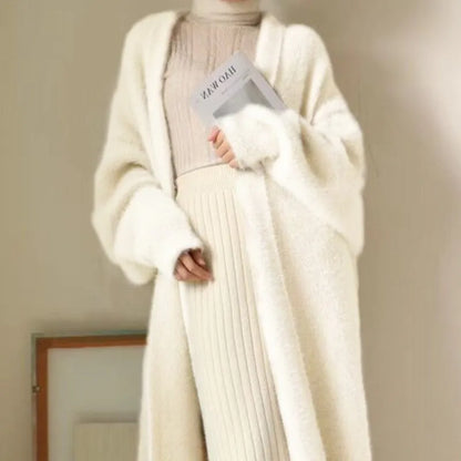 Longline tailored knit coat for women | Meridian Époque