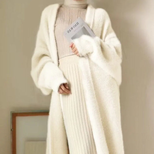 Longline tailored knit coat for women | Meridian Époque