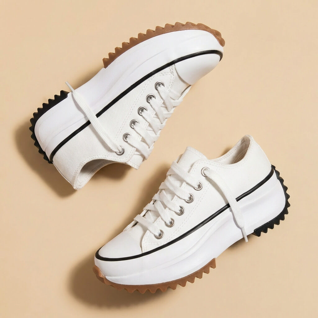Bold high-top canvas platform sneakers for women | Eva -4