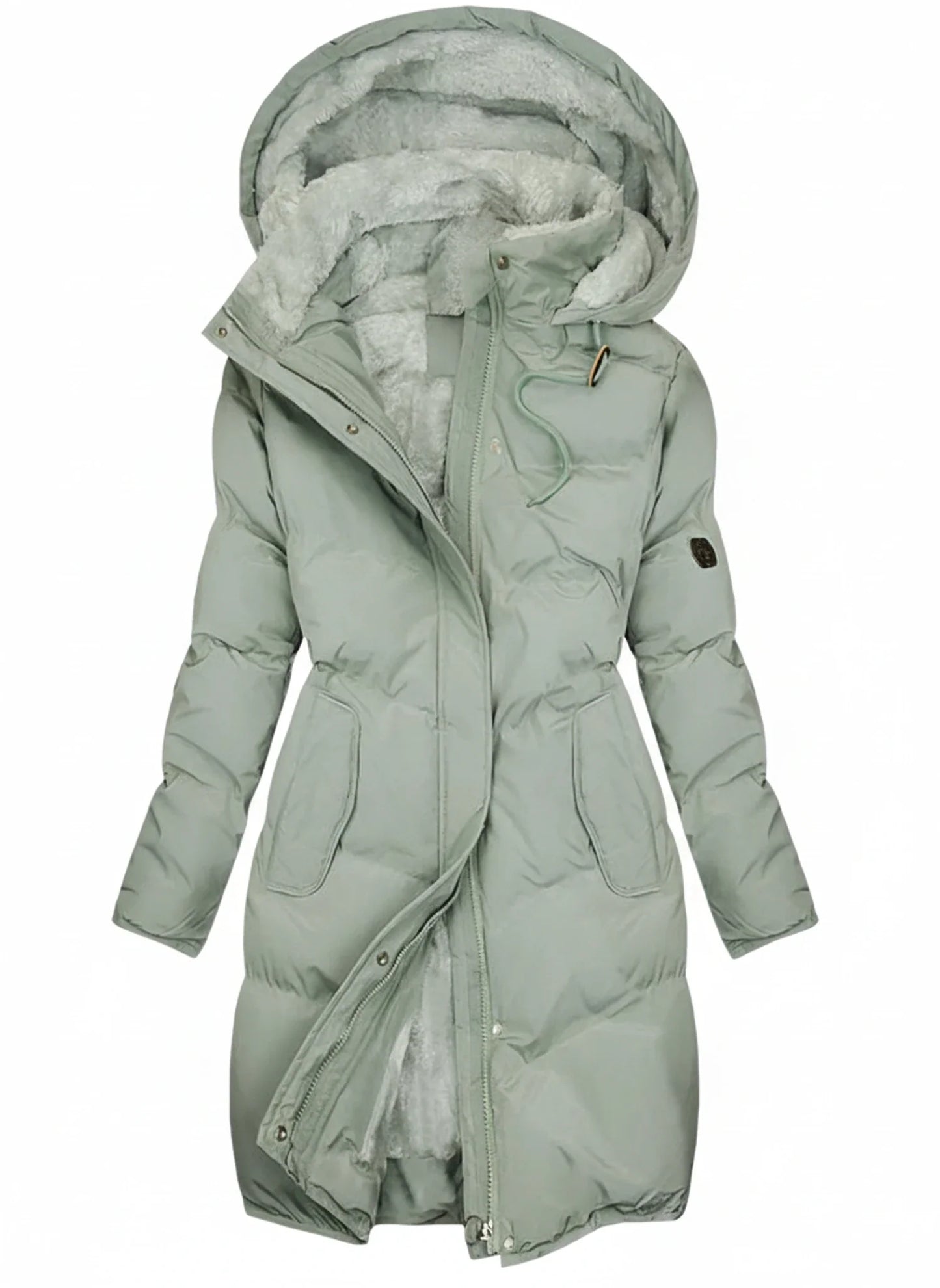 Hooded Quilted Long Puffer Jacket for women | Elowara