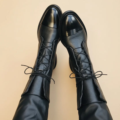 Pointed Toe Lace Up Ankle Boots for women | Virella