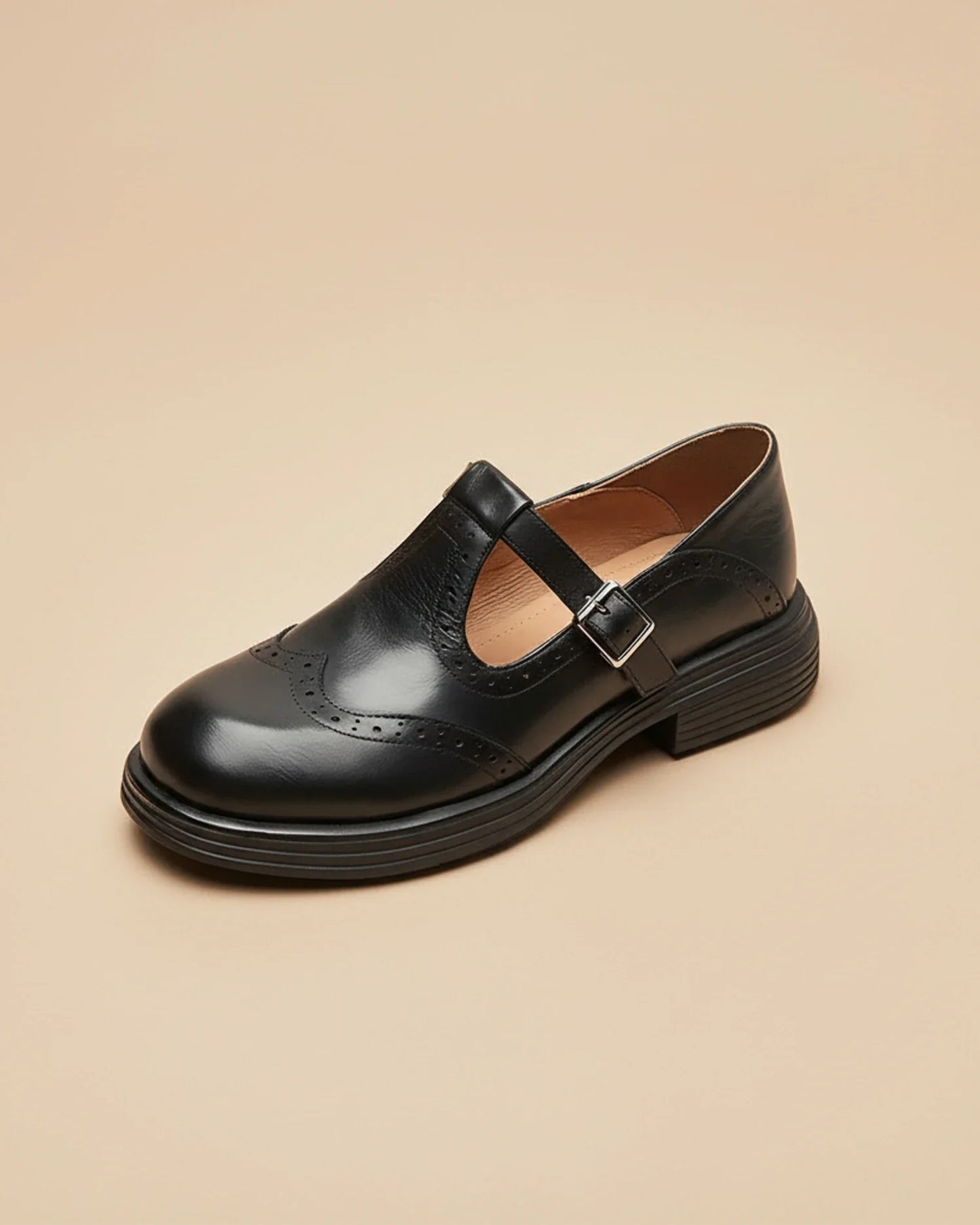 Classic T Strap Platform Mary Jane Shoes for women | Elowen