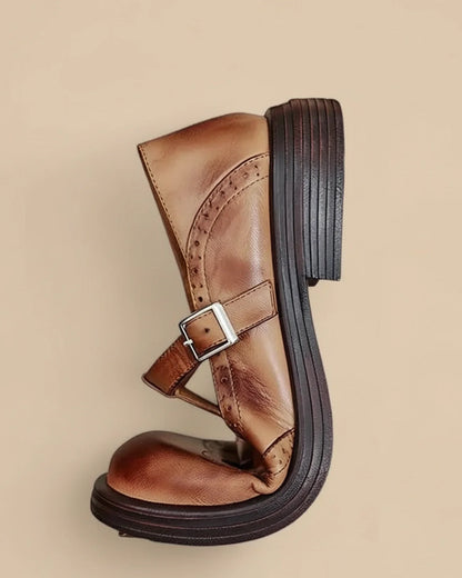 Classic T Strap Platform Mary Jane Shoes for women | Elowen
