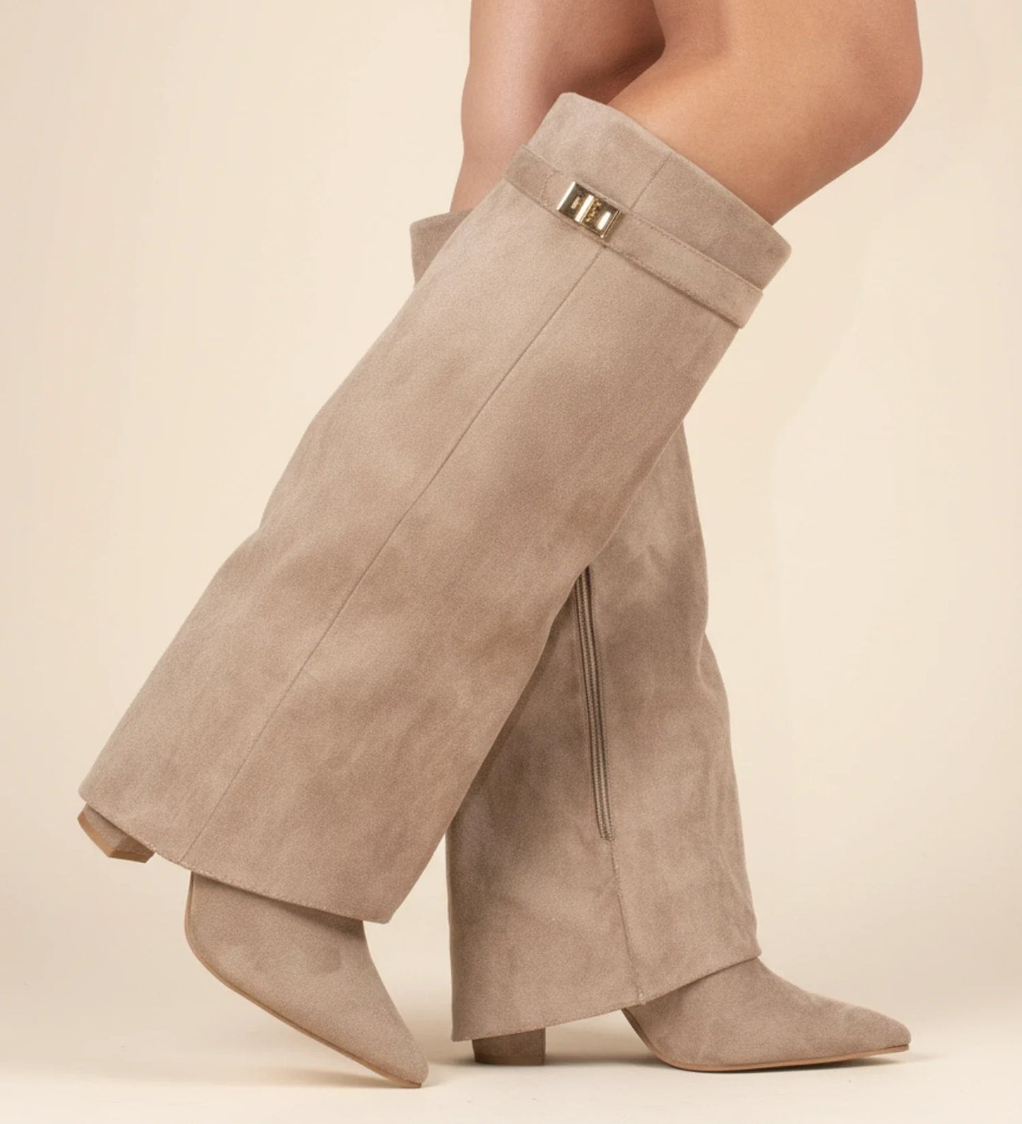 Knee High Slouch Pointed Toe Boots for women | Valoria