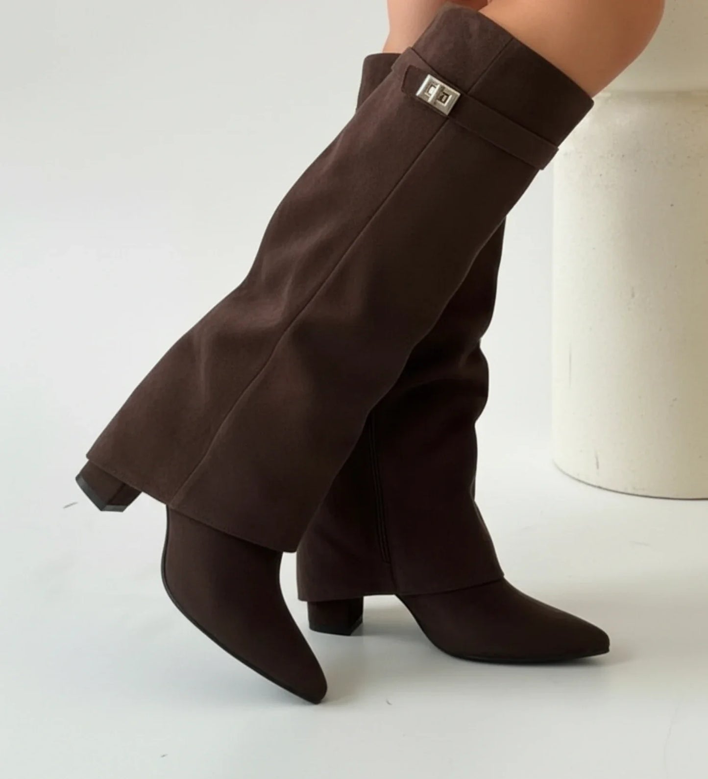 Knee High Slouch Pointed Toe Boots for women | Valoria